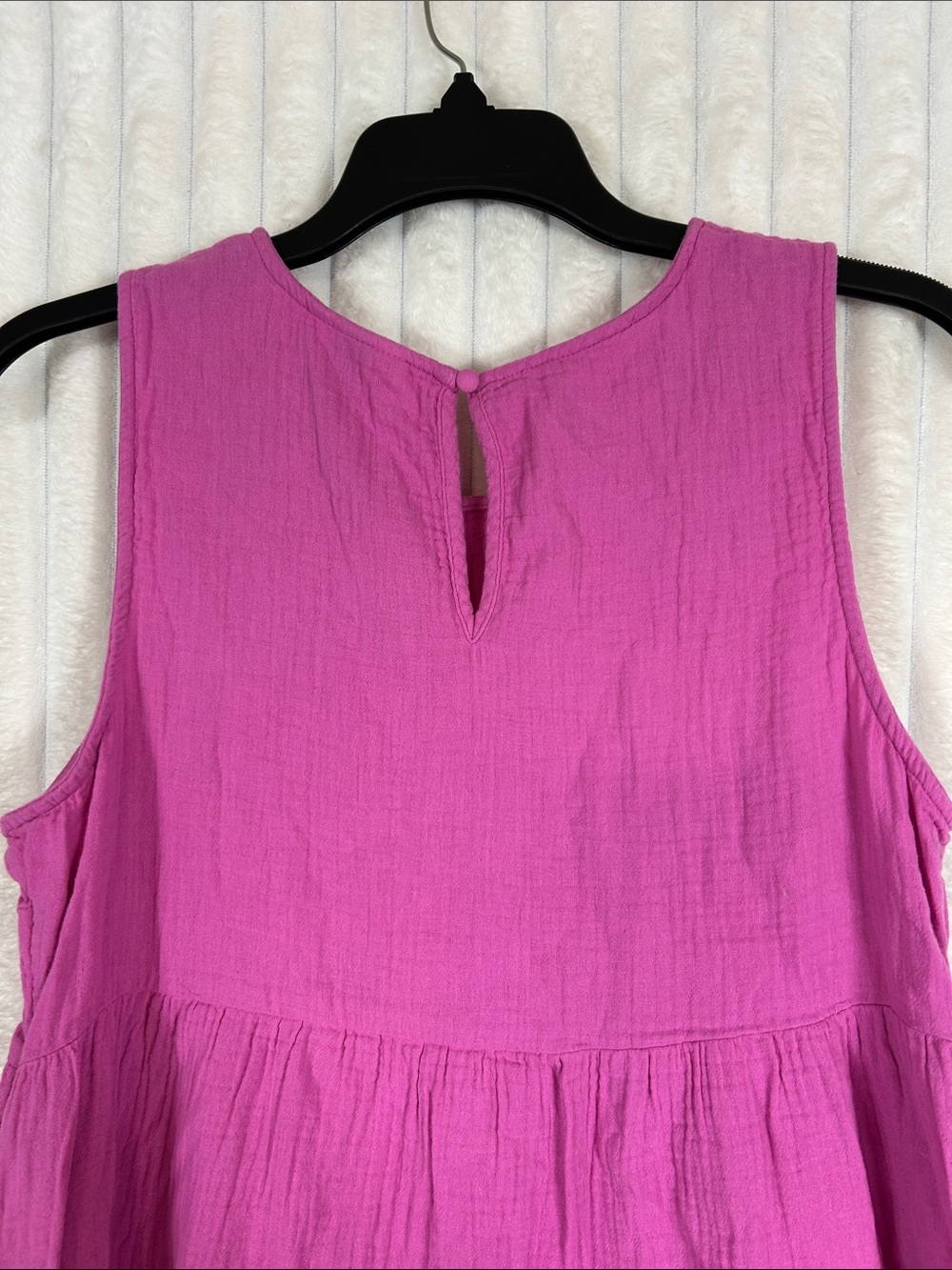 Universal Thread pink tiered sleeveless gauze short dress L - Picture 6 of 8